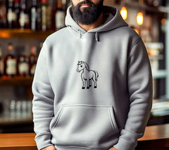 A Cartoon Drawing Of A Horse With A Sad Face