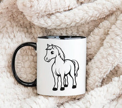 A Cartoon Drawing Of A Horse With A Sad Face