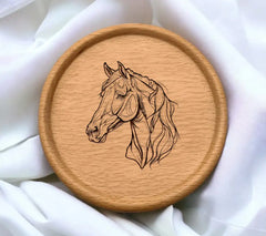 A Drawing Of A Horse That Has A Pattern On It