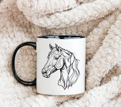 A Drawing Of A Horse That Has A Pattern On It