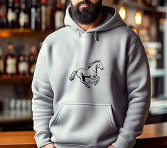 A Drawing Of A Horse That Has A Tail