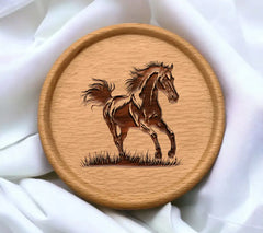 A Drawing Of A Horse With A Horse On It