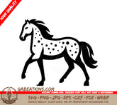 A Spotted Horse SVG - a drawing of a horse with spots on it SVG