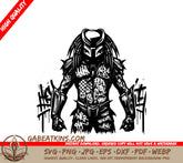 Graffiti Predator Silhouette SVG - Alien Design SVG