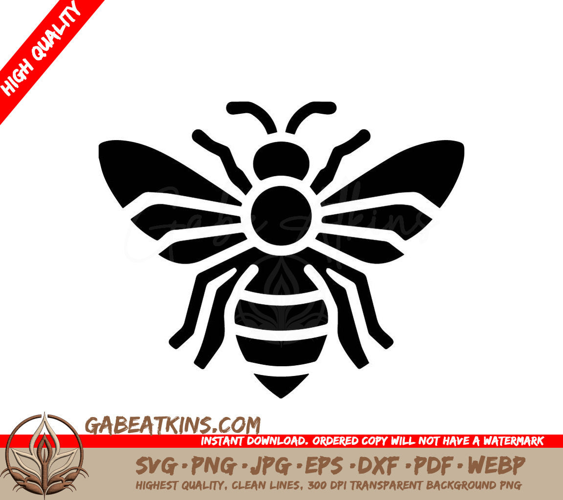 Bee Silhouette SVG - Vector Illustration SVG