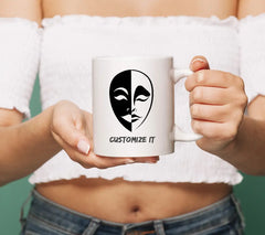 Woman Face Mask SVG - Printable Drawing SVG