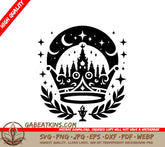 Crown & Castle Silhouette SVG Design SVG