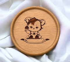 Cute Chinese Zodiac Monkey Holding a Ball -  Dog SVG SVG
