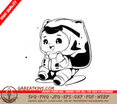 Cute Baby Boy Astronaut & Bear Costume SVG Design SVG