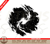 Celestial Galaxy Dance Digital Download: SVG & PNG Files