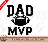 Dad The MVP Football - Digital Download with SVG and PNG