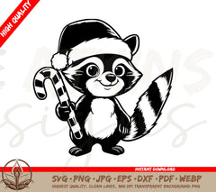 Candy Cane Bandit Digital Download (SVG, PNG)