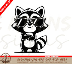Chill Raccoon Boss Digital Download SVG PNG Files