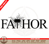 Fathor SVG - Fathers Day Super Dad Thor Hammer