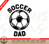 Soccer Dad SVG - Proud Parent Soccer Ball Design for Crafts and Gifts