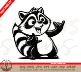 Chill Raccoon Magic Digital Download with SVG and PNG Files