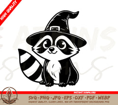 Mystical Enchanted Racoon Sorcerer Digital Download (SVG & PNG)