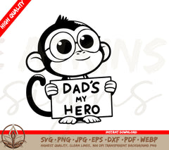 Champion Dad Monkey Digital Download (SVG and PNG)