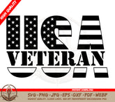 Patriotic USA Veteran Flag Lettering Graphic SVG | Patriotic USA Veteran Flag Lettering Graphic SVG