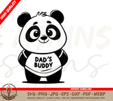 Dad's Buddy Panda Digital Download (SVG & PNG Files Included)
