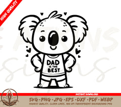 Dad Is The Best Koala Bear Digital Download (SVG & PNG)