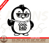 Cool Dad Penguin Digital Download (SVG & PNG)