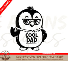 Cool Dad Penguin Digital Download (SVG & PNG)