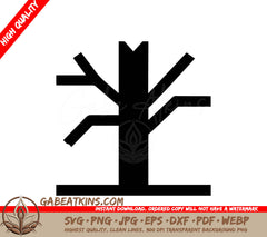 Tree Branch SVG - Dried Up Halloween Pictogram SVG