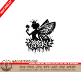Fairy Silhouette SVG - Hip Hop Graffiti Street Art SVG