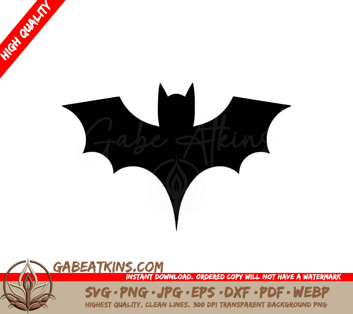 Halloween Bat Silhouette SVG - Pictogram SVG