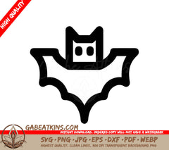 Bat Icon SVG - Halloween Pictogram SVG