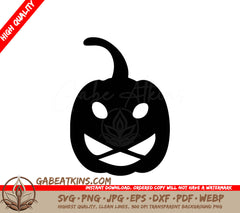 Pumpkin Silhouette SVG - Halloween Decor SVG