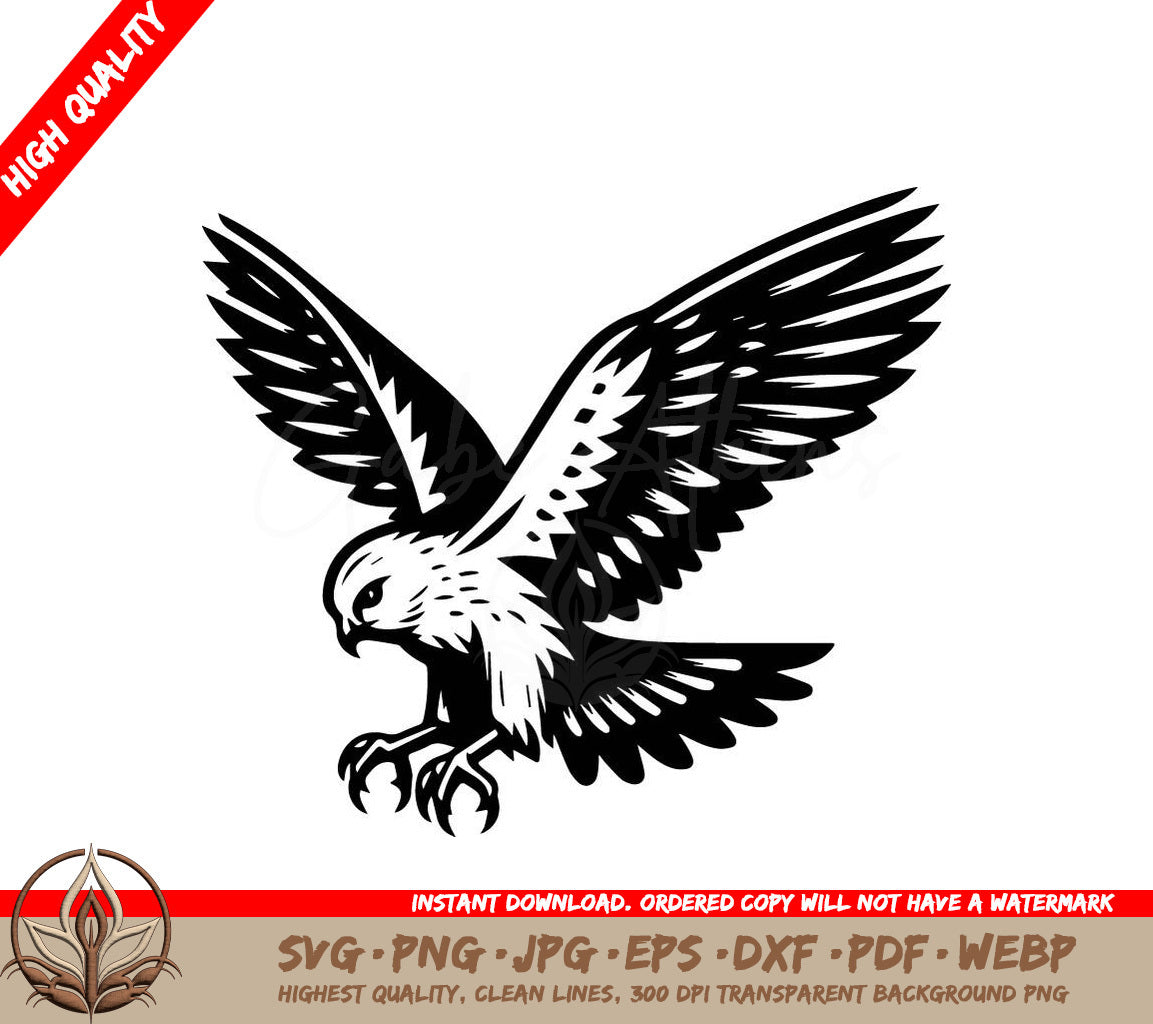 Harrier Eagle Vector Art Illustration SVG