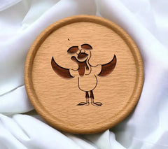 Bird with Outstretched Wings SVG - Indian Village Background SVG