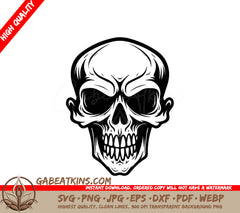 ## 3D Realistic Skull with Teeth SVG - Drawing SVG
