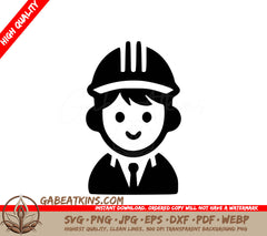 Construction Worker Icon SVG - Illusionist 1 SVG