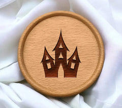 Haunted House Silhouette SVG - Halloween Illustration SVG