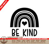 Rainbow Heart SVG - Be Kind Inspirational Design Bundle SVG