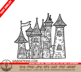 Vampire Castle SVG - Isolated Illustration SVG