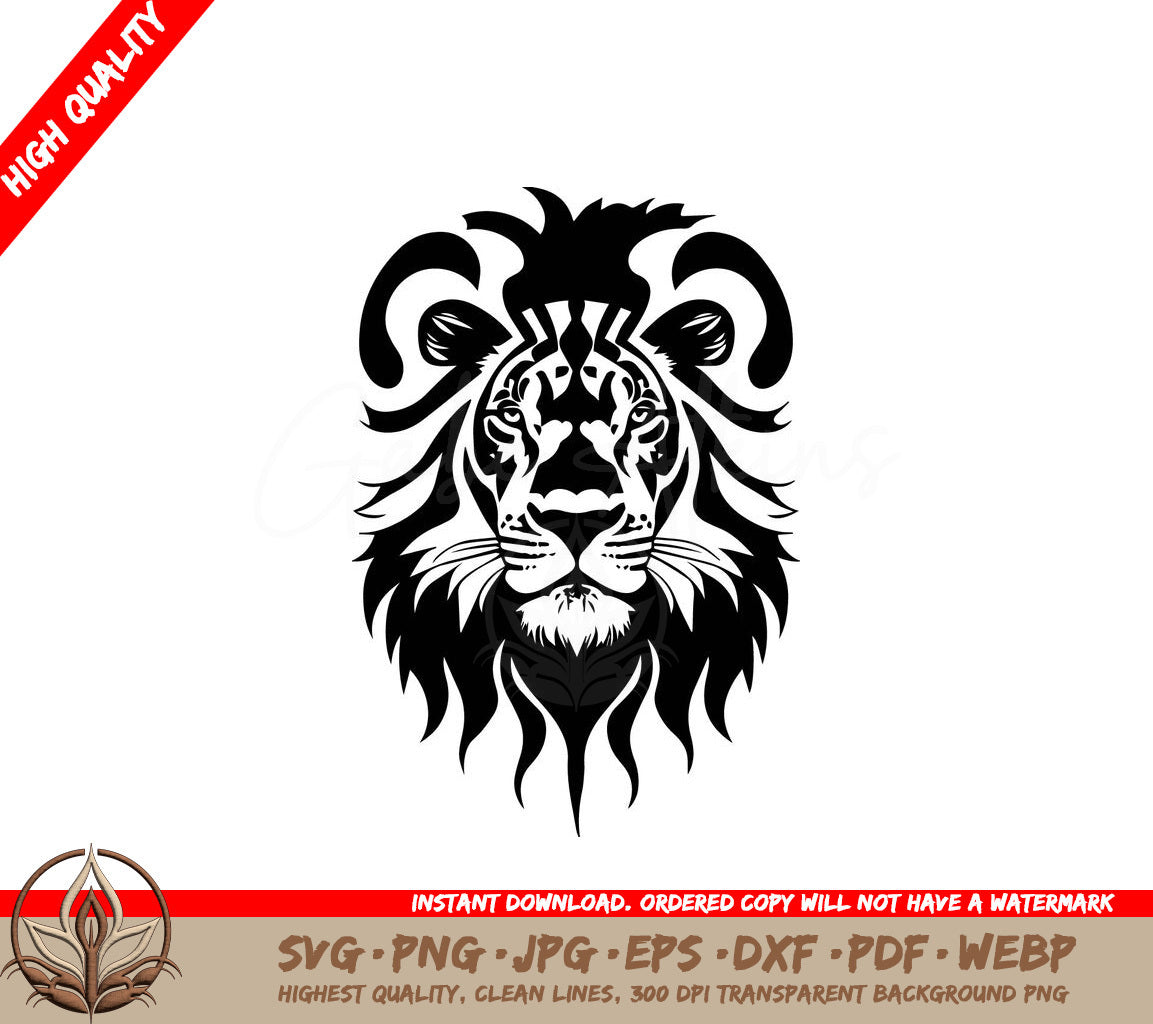Lion SVG PNG JPG AI PDF DXF EPS and WebP - Digital Download
