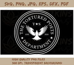 The Tortured Poets Department Circle SVG | TTPD Circle SVG, PNG JPG, | TTPD Circle SVG, PNG JPG, EPS, DXF, PDF