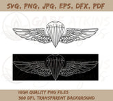 USMC - Jump Wings - Navy Parachutist Insignia SVG, PNG, EPS, DFX, JPG, | USMC - Jump Wings - Navy Parachutist Insignia SVG, PNG, EPS, DFX, JPG, PDF, WEBP
