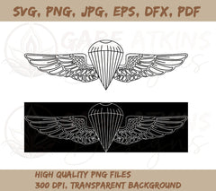USMC - Jump Wings - Navy Parachutist Insignia SVG, PNG, EPS, DFX, JPG, | USMC - Jump Wings - Navy Parachutist Insignia SVG, PNG, EPS, DFX, JPG, PDF, WEBP