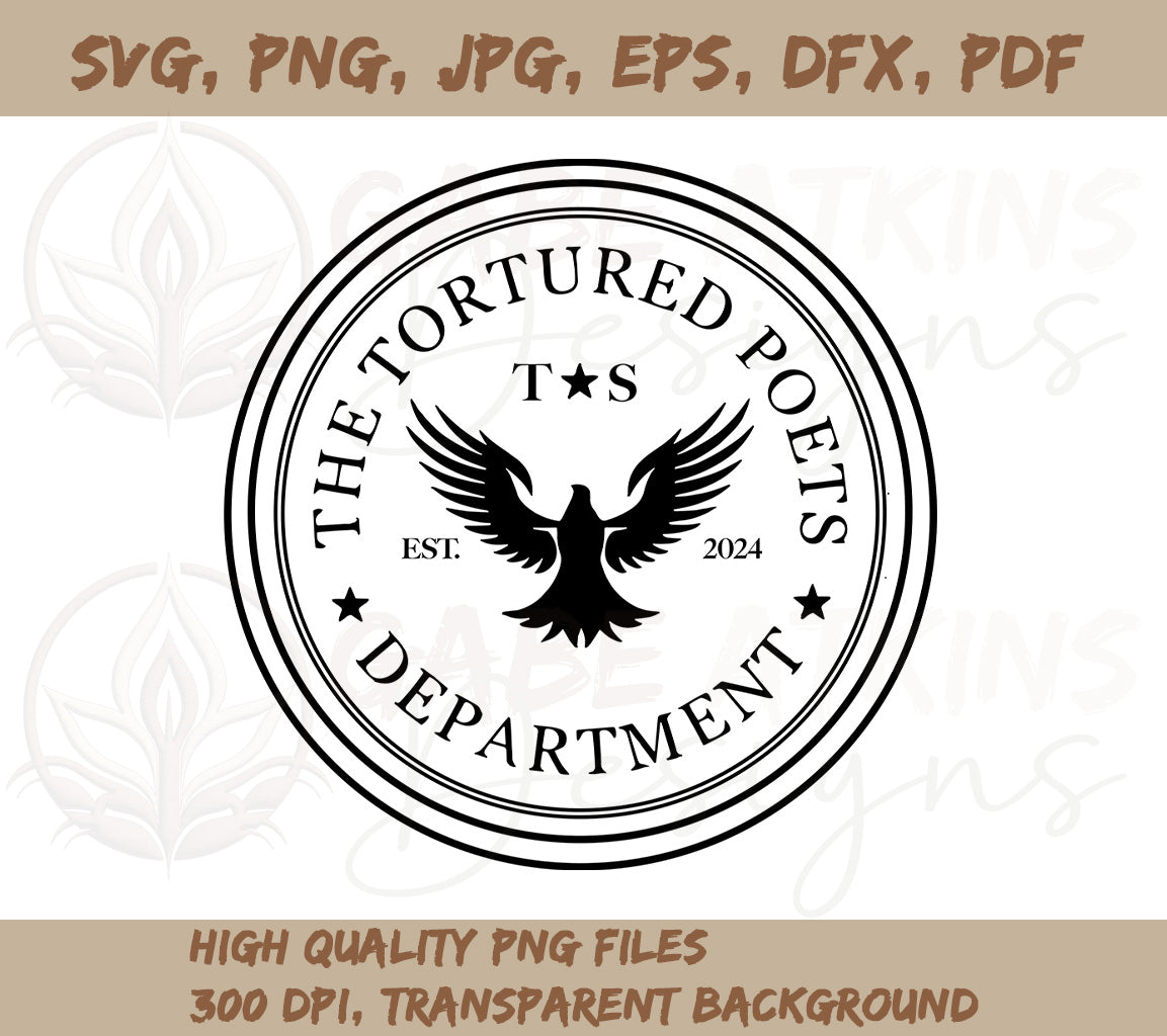 The Tortured Poets Department Circle SVG | TTPD Circle SVG, PNG JPG, | TTPD Circle SVG, PNG JPG, EPS, DXF, PDF