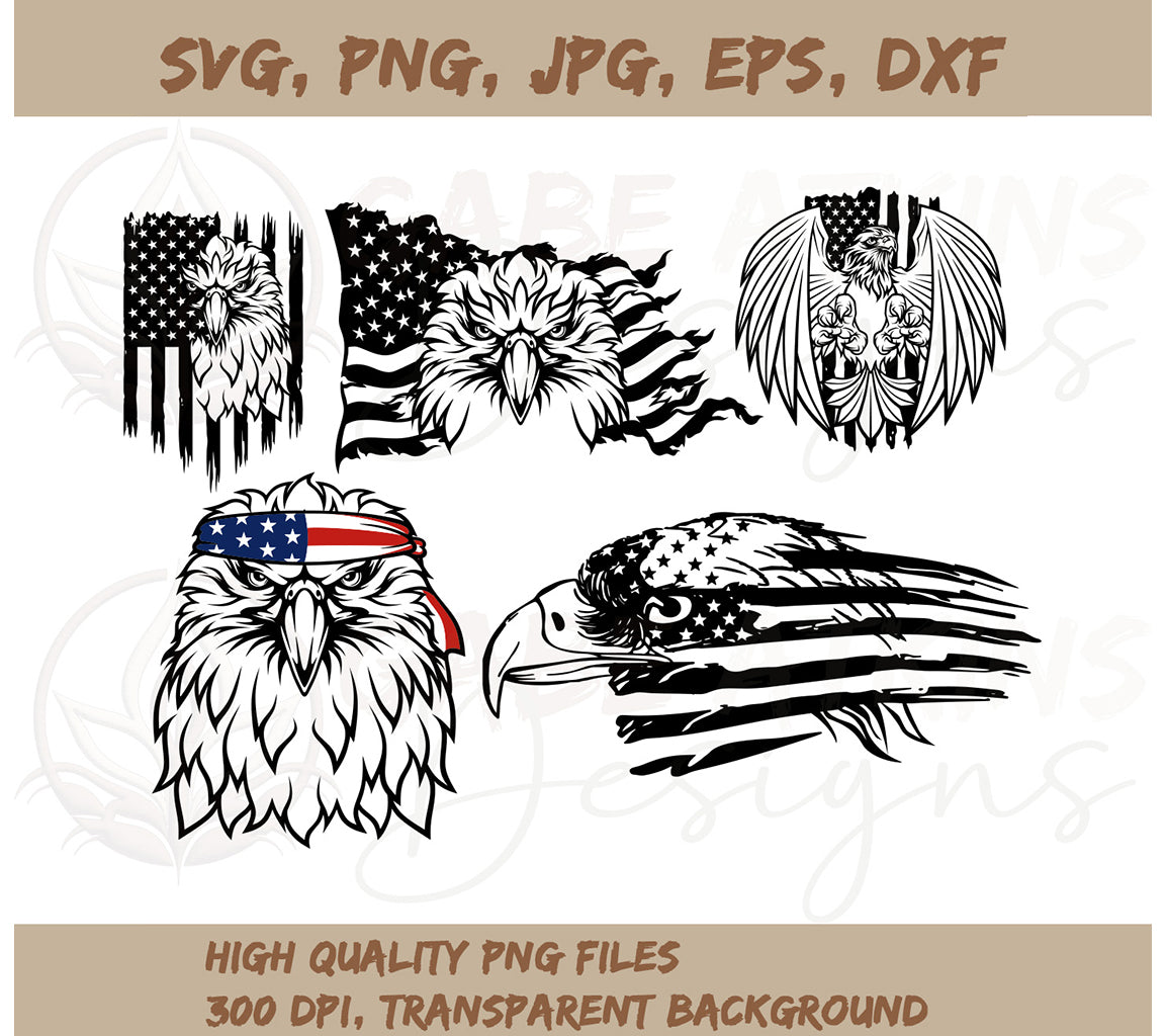 Eagle Through American Flag SVG Bundle Vol2 | American Pride Eagle SVG | American Flag SVG Bundle Vol2