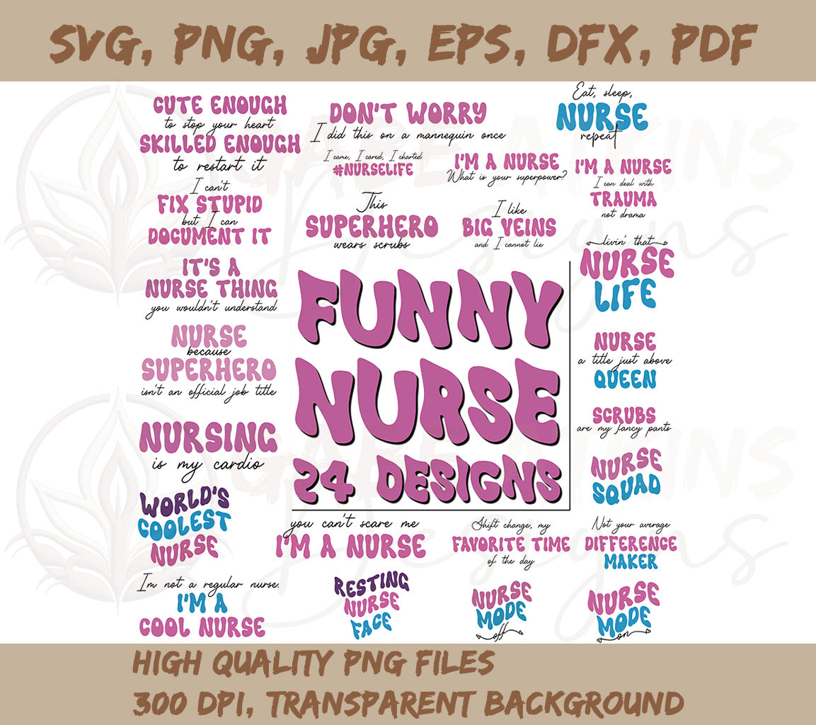 Funny Nurse Quotes SVG Bundle | 24 Designs of Funny Nurse Sayings SVG | Cute Enough to Stop Your Heart, Skilled Enough To Restart It | SVG | Cricut svg, cricut_svg, digital download, Digital_Download, digital_downloads, eagle_usa_cricut, Funny Nurse, Funny Quotes, Nurse, Nurse Life, Svg, svg bundle, svg_files | Gabe Atkins Designs