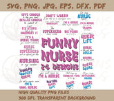 Funny Nurse Quotes SVG Bundle | 24 Designs of Funny Nurse Sayings SVG | Cute Enough to Stop Your Heart, Skilled Enough To Restart It | SVG | Cricut svg, cricut_svg, digital download, Digital_Download, digital_downloads, eagle_usa_cricut, Funny Nurse, Funny Quotes, Nurse, Nurse Life, Svg, svg bundle, svg_files | Gabe Atkins Designs