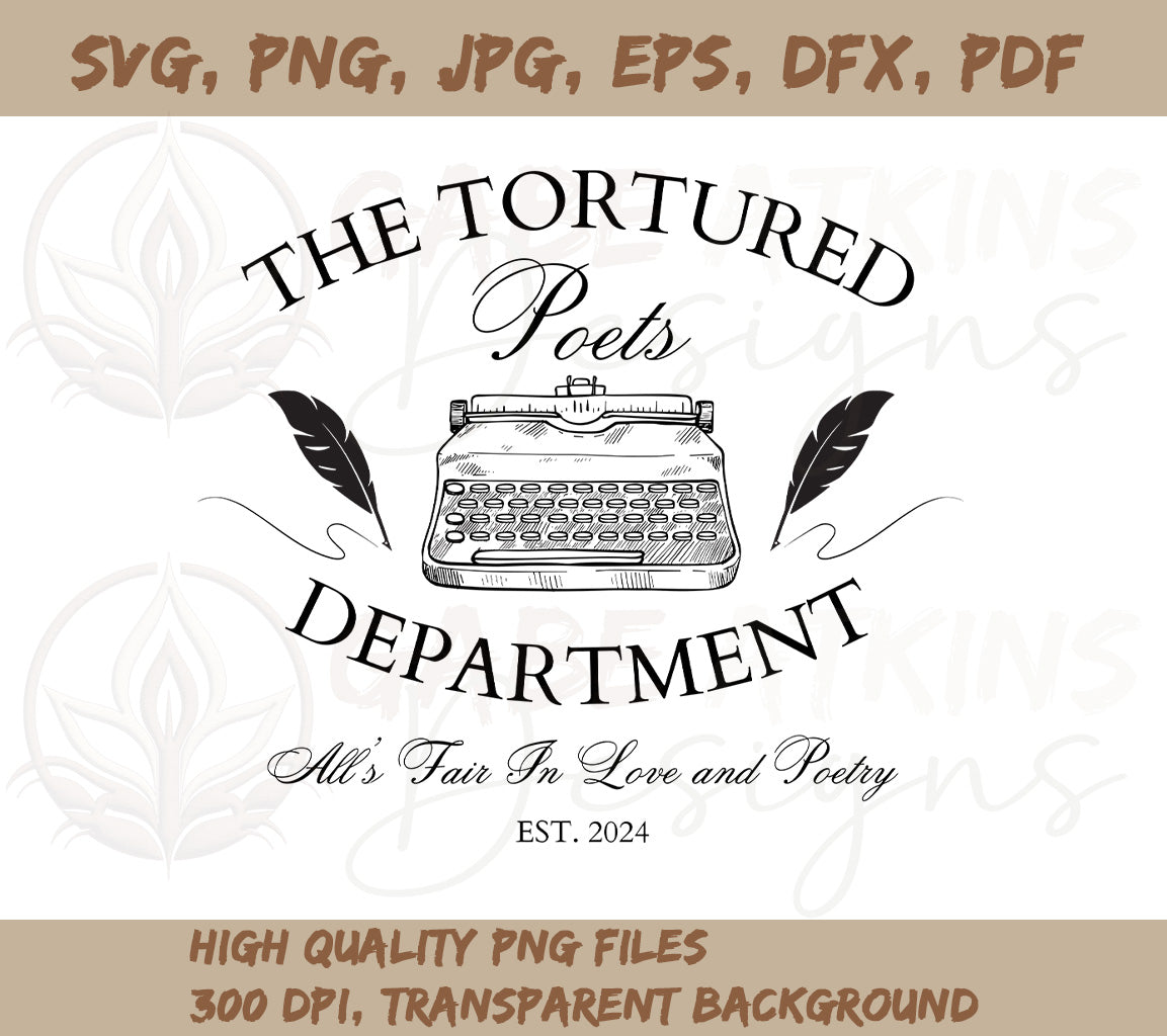 The Tortured Poets Department Typewriter SVG | TTPD Circle SVG, PNG J | TTPD Circle SVG, PNG JPG, EPS, DXF, PDF