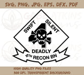 USMC 4th Recon Battalion Insignia SVG, PNG, EPS, DFX, JPG, PDF, WEBP | | USMC 4th Recon Battalion Insignia SVG, PNG, EPS, DFX, JPG, PDF, WEBP