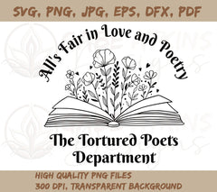 TTPD All Is Fair In Love and Poetry SVG, PNG JPG, EPS, DXF, PDF | The | Poetry SVG, PNG JPG, EPS, DXF, PDF
